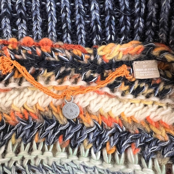 Knitted & Knotted Anthro beautiful multicolor open front sweater cardigan small - Picture 10 of 11